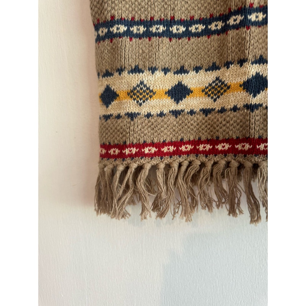 Innovation Sport Womens southwestern print knit vest fringe cotton blend M - Picture 4 of 10